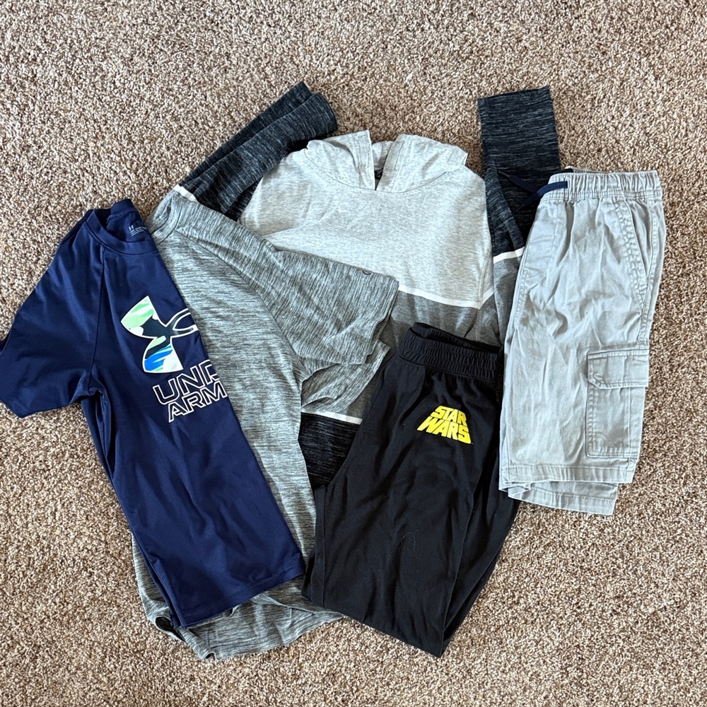 Under Armour Kids Navy and Gray Athletic Shorts